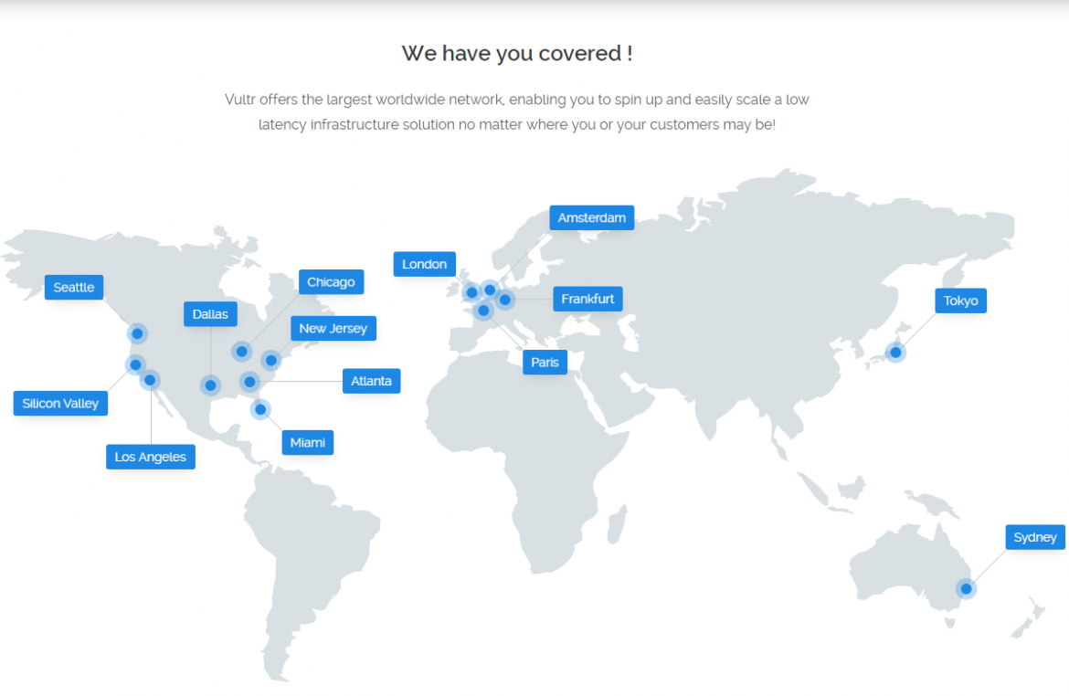 vultr 机房分布